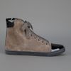 Lanvin Contrast Panel Hitop in Brown - Lyst
