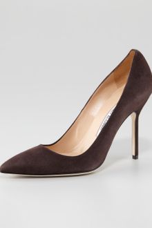Manolo Blahnik Bb Suede Pointed Toe Pump - Lyst