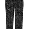 Marc Jacobs Paisley Jacquardpaneled Woolblend Satin Pants in Gray (black) - Lyst