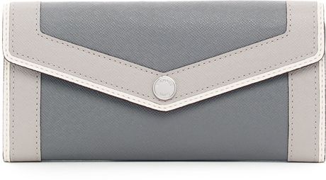 Michael By Michael Kors Saffiano Overlay Carryall in Beige (slate) - Lyst