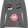 Moschino Cheap & Chic Eyes and Lips Intarsia Cashmere Sweater in Gray - Lyst