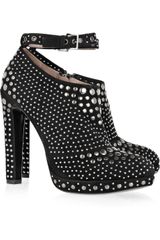 Alaïa Studded Suede Ankle Boots