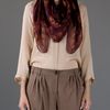 Alexander Mcqueen Skull Print Scarf in Brown - Lyst