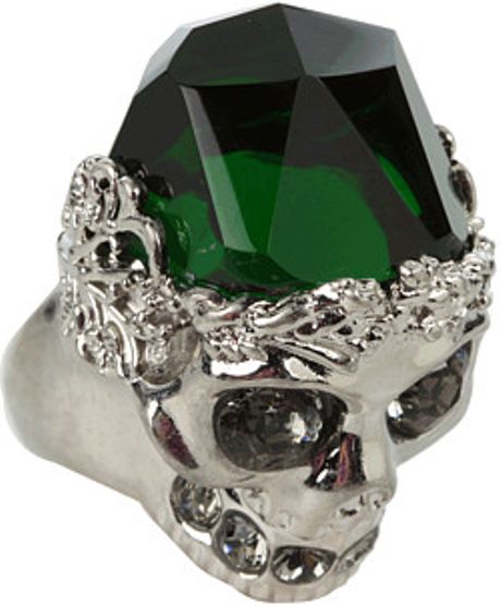 Alexander Mcqueen Ring in Green (s) - Lyst