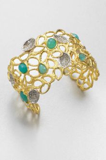 Alexis Bittar Swarovski Crystal Accented Chalcedony Cuff Bracelet - Lyst