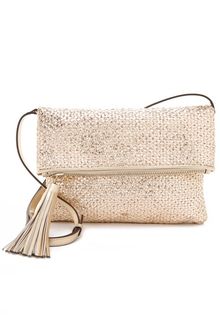 Anya Hindmarch Metallic Huxley Clutch - Lyst