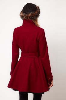 ASOS Collection Asos Fit and Flare Belted Coat - Lyst