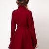 Asos Collection Fit and Flare Belted Coat in Purple (navy) - Lyst