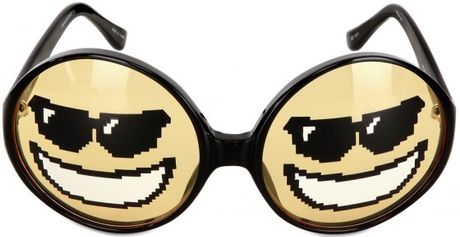 Jeremy Scott Emoticon Sunglasses in Black for Men - Lyst
