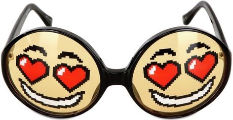 Jeremy Scott Emoticon Sunglasses in Black for Men - Lyst