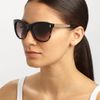 Jimmy Choo Plastic Metal Catseye Sunglasses in Black - Lyst