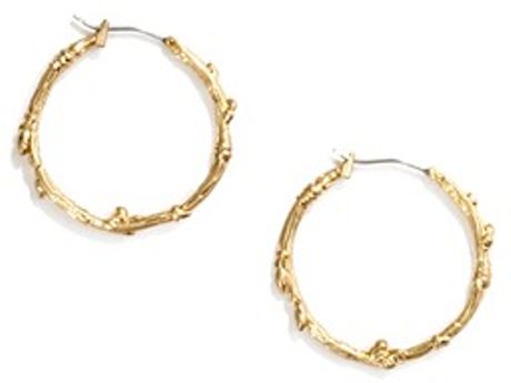 lyst gold hoop madewell earrings fullscreen