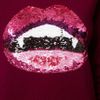 Markus Lupfer Jumper with Sequin Vampire Lips in Purple (beetroot) - Lyst
