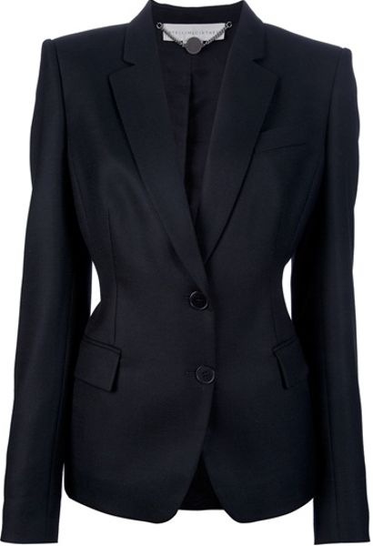 Stella Mccartney Fitted Blazer in Black - Lyst
