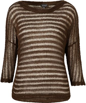 Topshop Ladder Stripe Sweater - Lyst