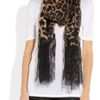 Valentino Jaguarprint Cashmere and Lace Scarf in Animal (jaguar) - Lyst