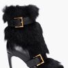 Alexander Mcqueen Black Lamb Fur Ankle Boots in Black - Lyst