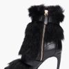 Alexander Mcqueen Black Lamb Fur Ankle Boots in Black - Lyst