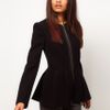 Asos Collection  Peplum Hem Jacket in Black - Lyst
