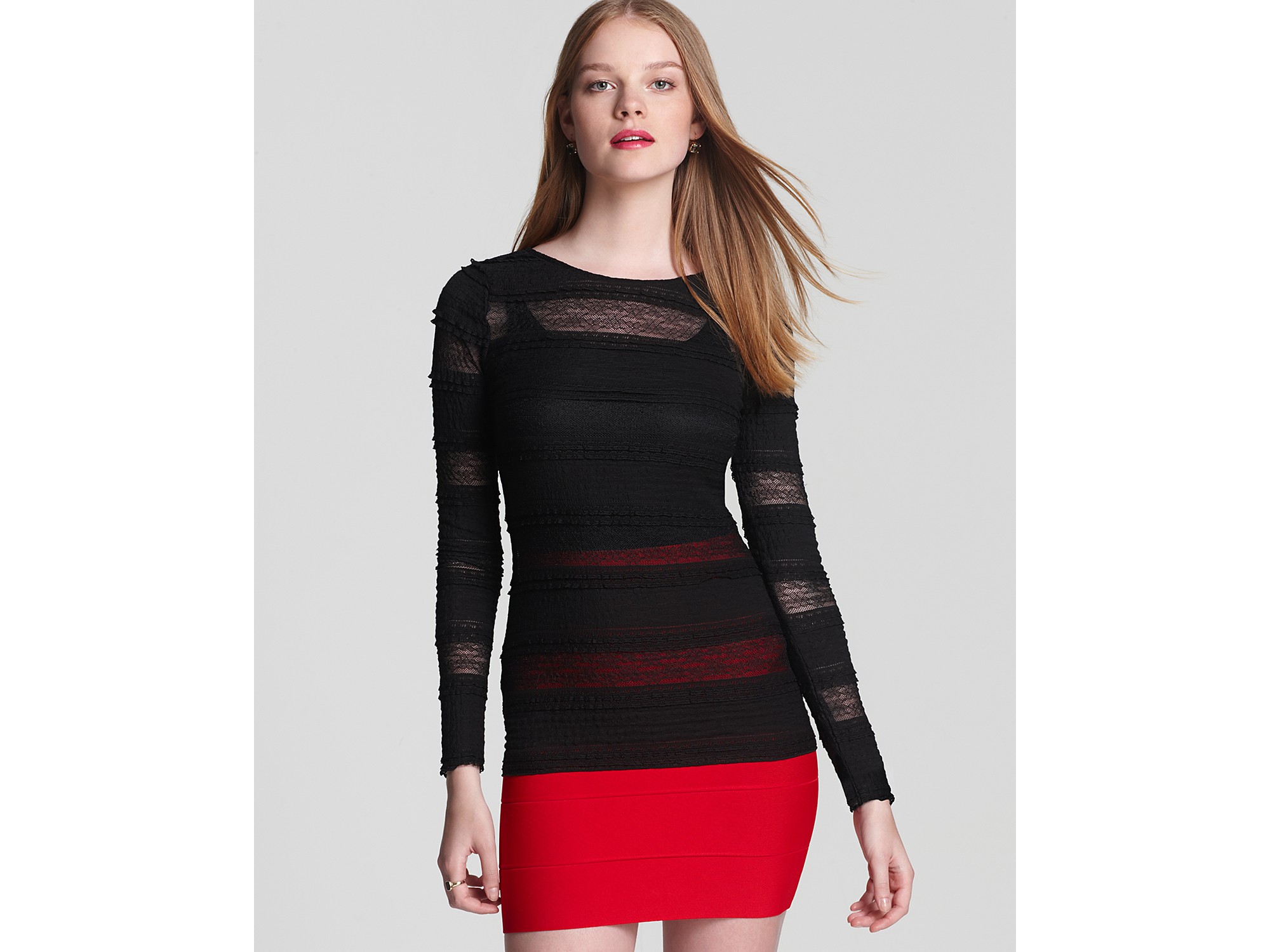 lanston boat neck crop top bcbgmaxazria fae boat neck lace top in black lyst lanston boat neck crop top bcbgmaxazria fae boat neck lace top in black lyst