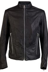 Diesel Black Gold Caviar Tumbled Biker Jacket