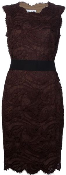 Emilio Pucci Scallop Trimmed Lace Dress - Lyst