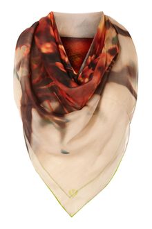 Fraas Thistle Print Silk Chiffon Scarf - Lyst