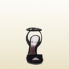 Gucci Rose Opentoe High Heel Velvet Sandal in Black (rose) - Lyst