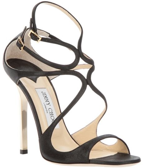 Jimmy Choo Strappy Sandal in Black - Lyst