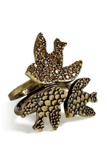Marc By Marc Jacobs Brass Bird Tribe Ring - Lyst