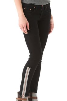 Rag & Bone Exposed Zipper Skinny Jeans - Lyst
