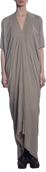 Rick Owens Front Ruched Dress - Lyst