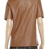 See By Chloé Leather Top in Brown (camel) - Lyst