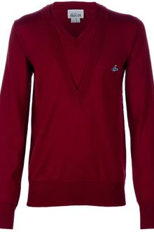 Vivienne Westwood Double Vneck Knit Sweater - Lyst