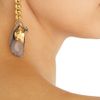 Yves Saint Laurent Goldplated Agate Drop Earrings in Gold - Lyst