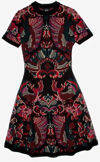 Alexander McQueen Short Sleeved Knit Dress - Lyst