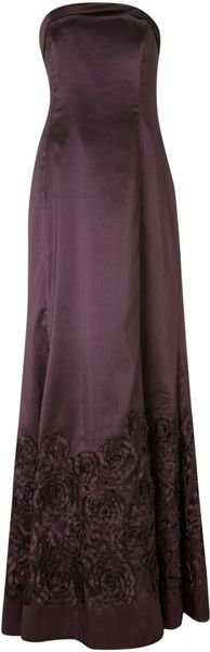 Ariella Strapless Ribbon Hem Dress - Lyst