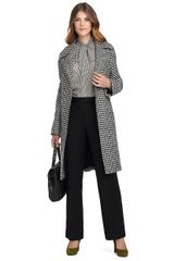 Brooks Brothers Wool Houndstooth Belted Coat