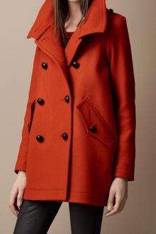 Burberry Brit Funnel Collar Cocoon Coat - Lyst