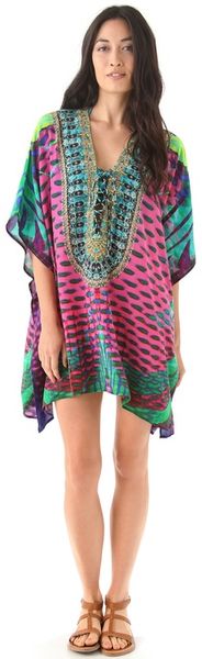 Camilla Short Lace Up Cover Up - Lyst