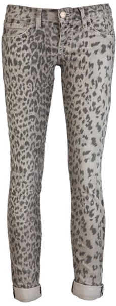 Current/elliott The Rolled Skinny Cord in Beige (leopard) - Lyst