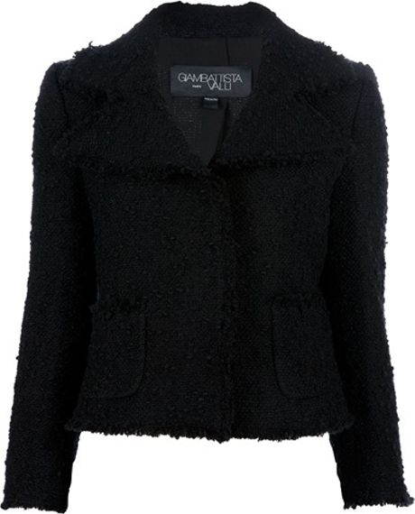 Giambattista Valli Tweed Jacket in Black - Lyst