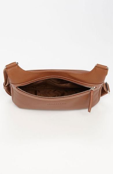 Longchamp Veau Foulonne Crossbody Bag in Brown (cognac)