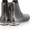 Miu Miu Cracked Metallicleather Boots in Silver (gold) - Lyst