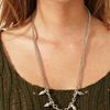 Nasty Gal Spike Chain Necklace in Silver - Lyst