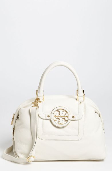 Tory Burch Amanda Satchel in White (bleach) - Lyst