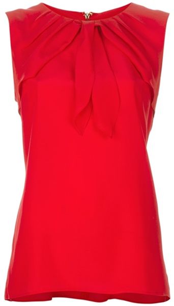 Tory Burch Sleeveless Top in Red - Lyst