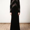 Valentino Velvet Gown with Lace Paneled Bodice in Black - Lyst