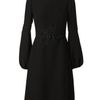Valentino Silkcady Dress With Sotage Detailing in Black - Lyst