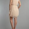 Vivi Boutique Sleeveless Belted Dress in Pink (beige) - Lyst